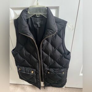Jcrew Black Quilted Vest